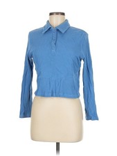 Paris Atelier Other Stories Women Blue Long Sleeve Polo M