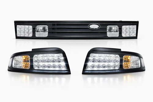 Limited JDM Black Type LED Taillights Garnish for 93-98 NISSAN SILVIA S14 200SX