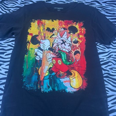 Cult of Individuality Black Graphic Print Cotton Jersey T-Shirt 