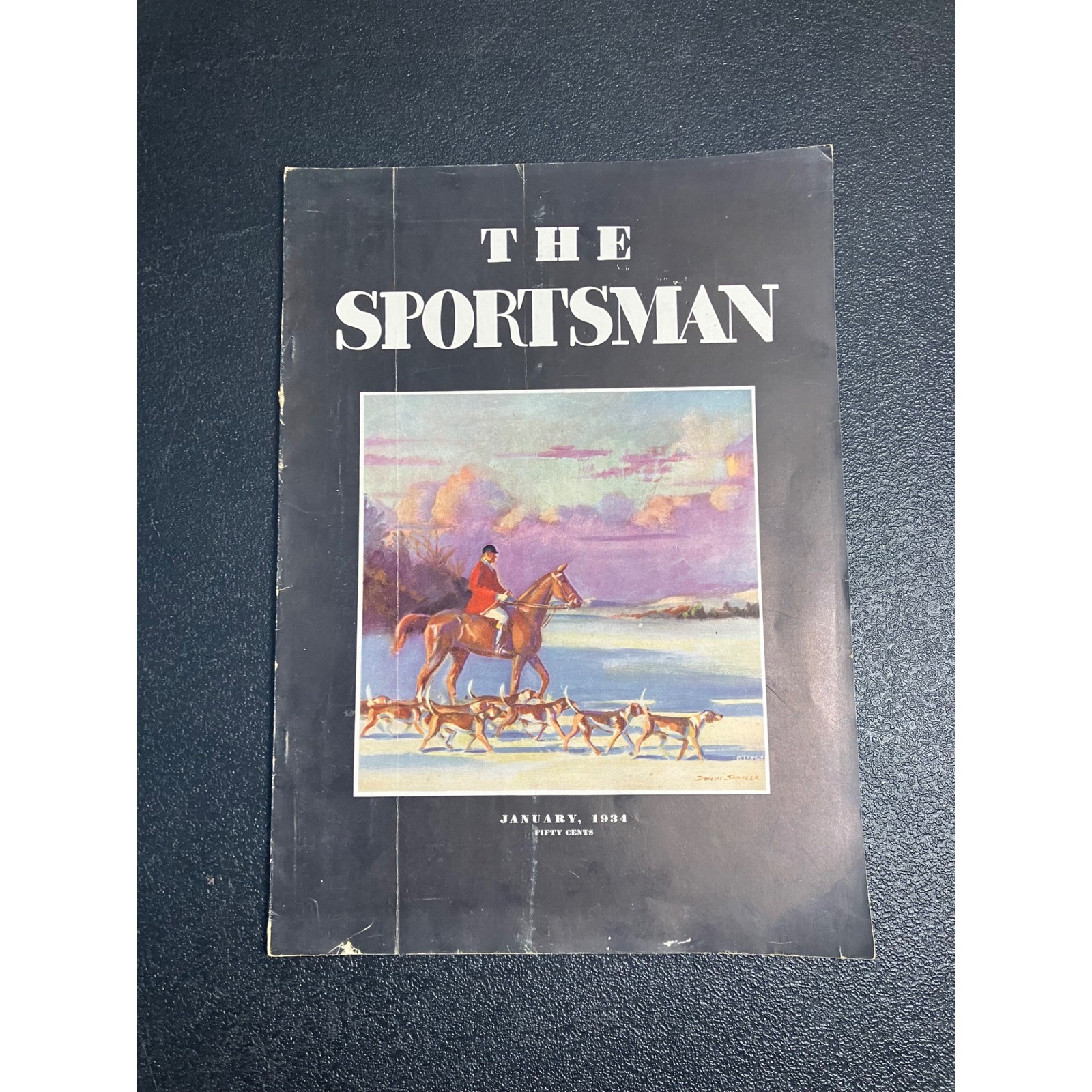 The Sportsman Magazine January 1934 Fox Hunt Cover Vintage Equestrian Yachting