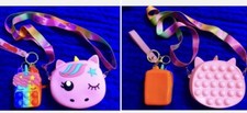 2pc Gift Set H push pop bubble sensory fidget toy Shoulder Bag 5   Purse 3.5  