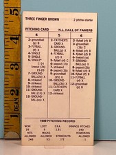 🔥 Strat-O-Matic Hall of Famer THREE FINGER BROWN 1909 Double Sided Game Card 🔥