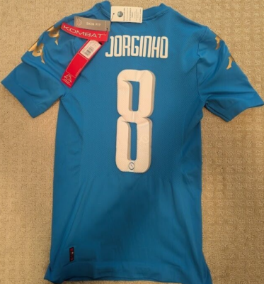 Men's Jorginho 2016-17 Napoli Kappa Blue Authentic Home Jersey