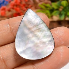 Genuine Mother Of Pearl Pear Shape Cabochon Loose Gemstone 33.5 Ct. 31X23X5 mm