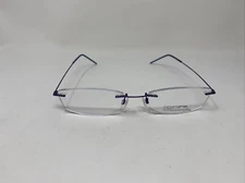 LIGHTEC MODEL 57439 51/18/140 PURPLE BLUE RIMLESS EYEGLASSES GW43