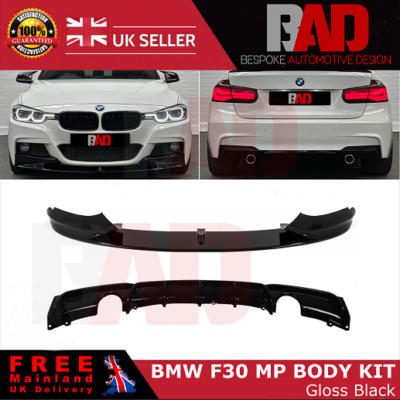 BMW 3ER F30 F31 FRONTSPLITTER + DIFFUSOR BODY KIT GLANZ SCHWARZ 2013-2019