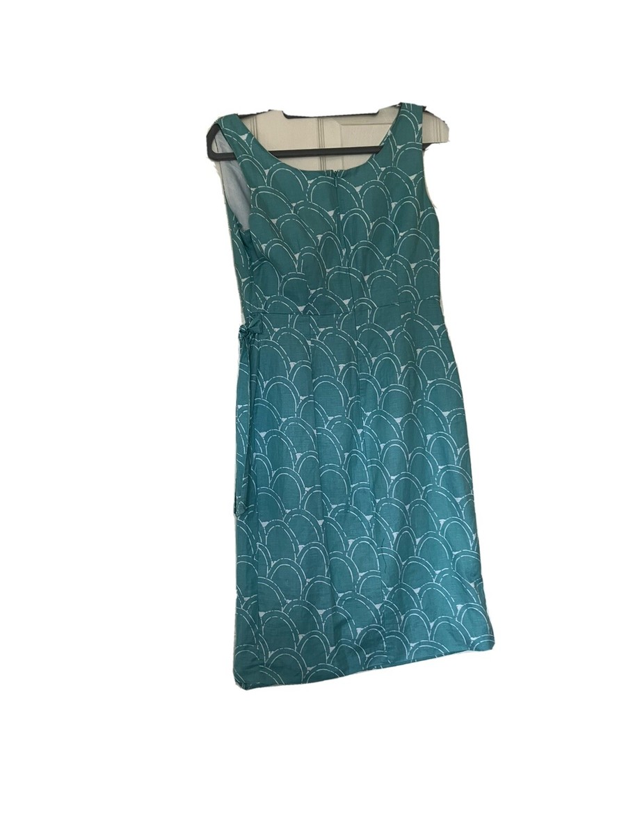 boden green and white dress Boden Women's Ivy Placket Linen Midi Dress in Green main image 1