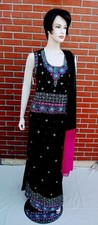 Readymade partywear embellished stones sequins embroidery 3pc lehnga choli sz 38