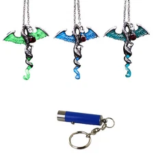 AlterImage Winged Dragon Glow In The Dark Necklaces 3 Pack Luminous Jewelry