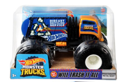 Hot Wheels Monster Truck 1:24 Scale Will Trash It All - | eBay