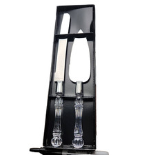 Stainless steel Wedding Cake Cutter Set Clear Handles Service set Holiday
