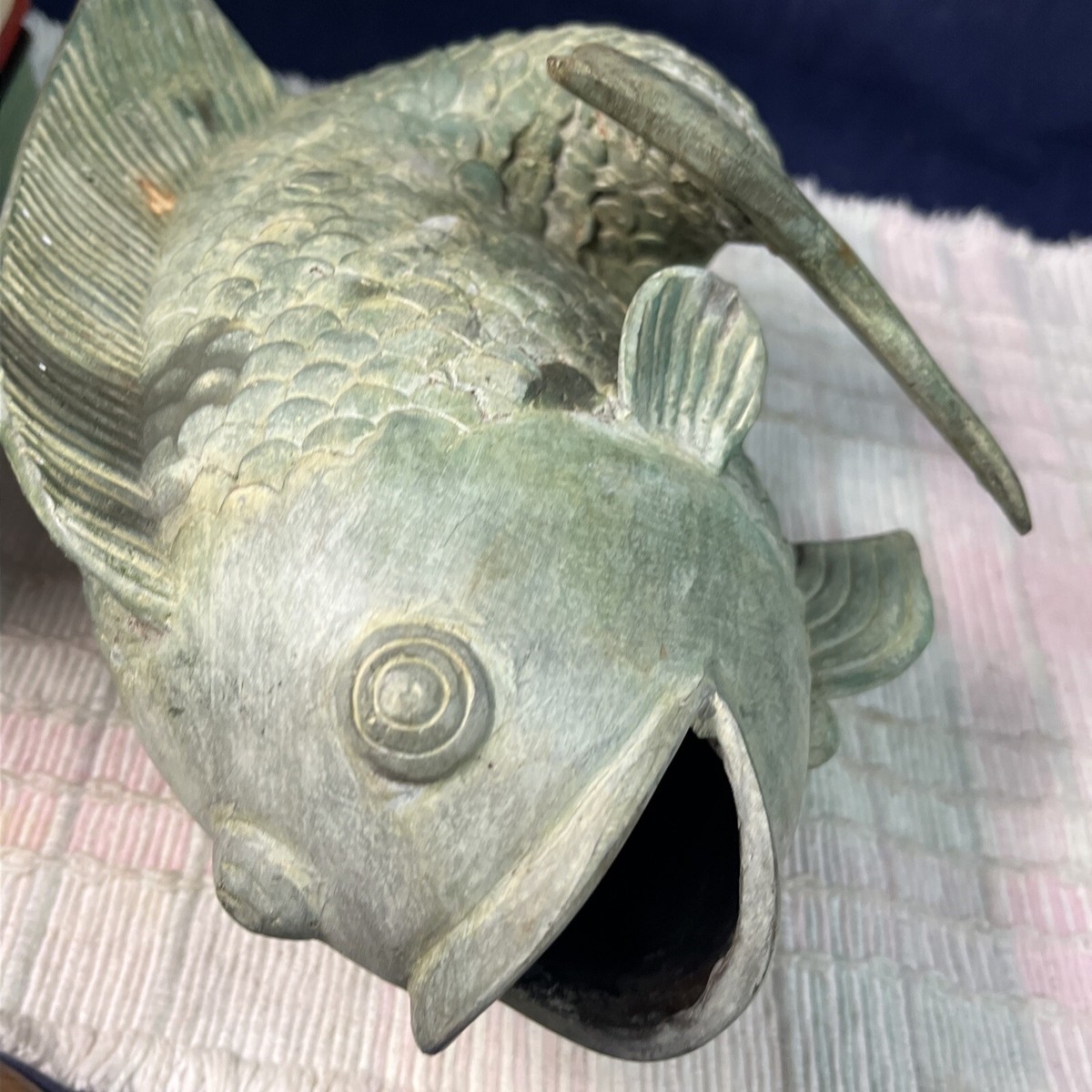 Brass Bronze Koi Fish Sculpture or Bookend 8 1/2 Inches Tall | eBay