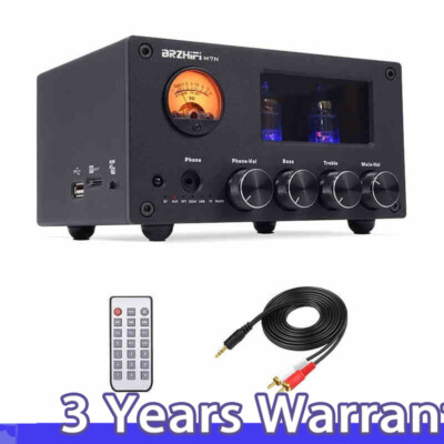 M7N 100W Multifunctional Bluetooth Stereo Power Amp 2x6J1 Electronic Tubes Amp