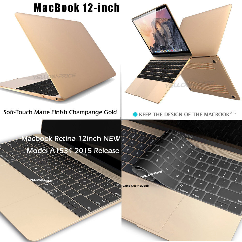 Retina 12-inch Soft-Touch Hard Case Keyboard Cover For Macbook 12