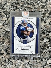 2017 Sterling Shepard Milestone Scripts ON CARD AUTO # 4/4 Giants
