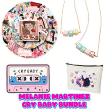 Melanie Martinez Cry Baby CHRISTMAS Bundle Makeup Bag Necklace Stickers Pin NEW