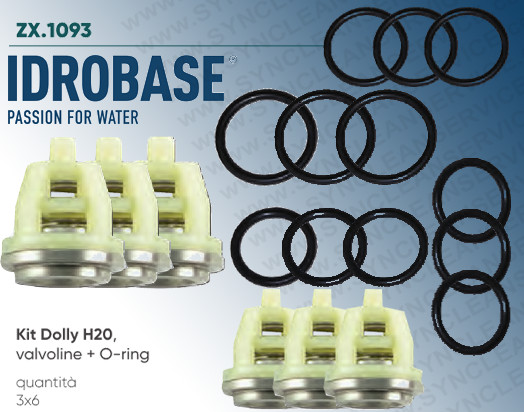 2個セット Kit Valvole Idrobase Dolly H20 1.905-543.0 per Pompe Hawk NMT H300