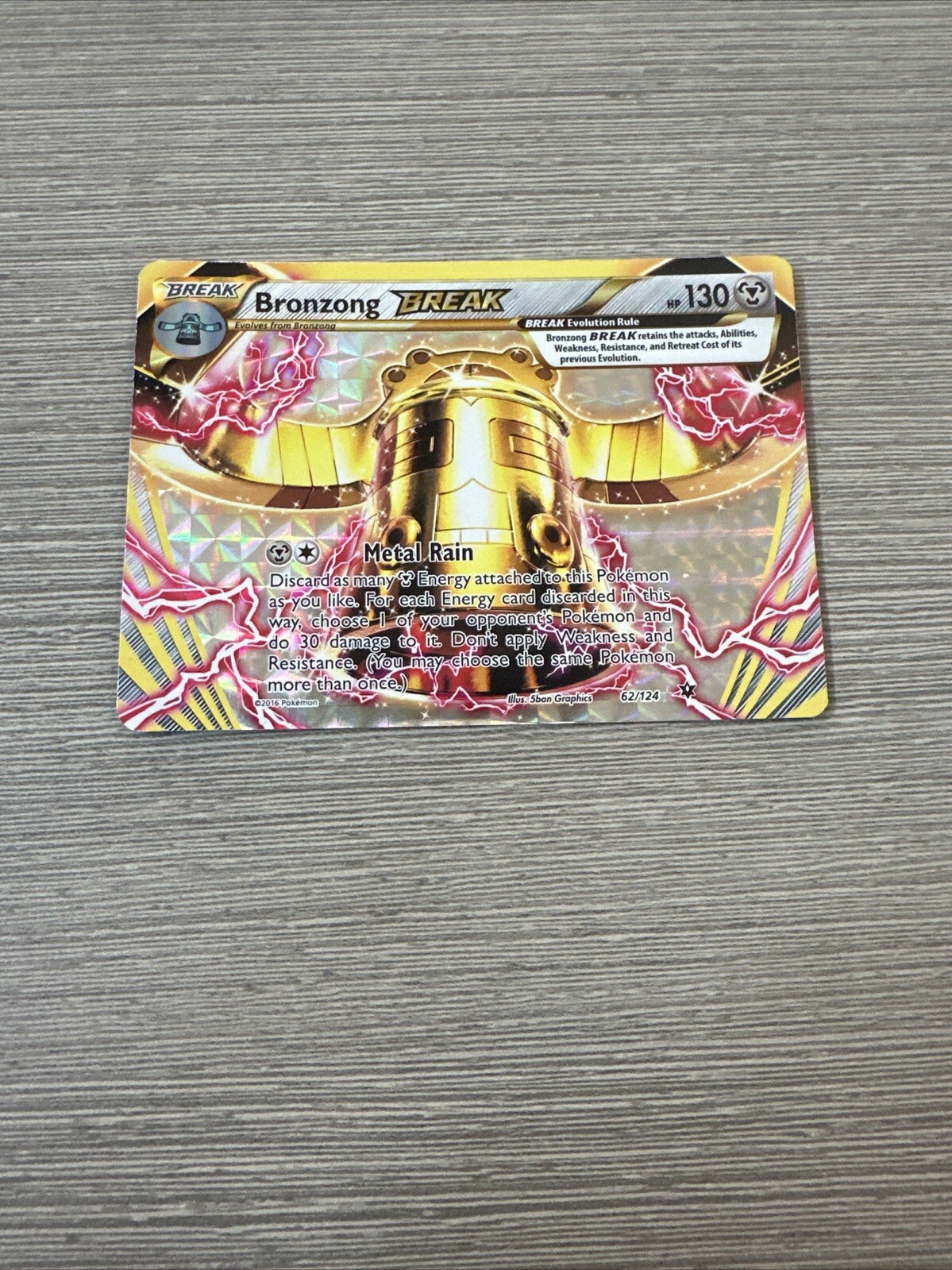 Bronzong BREAK 62/124 Rare Pokemon TCG Card Fates Collide NM-MT