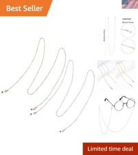 Colorful Beaded Eyeglass Chain Set - Stylish Sunglasses Holder and Reading Gl...