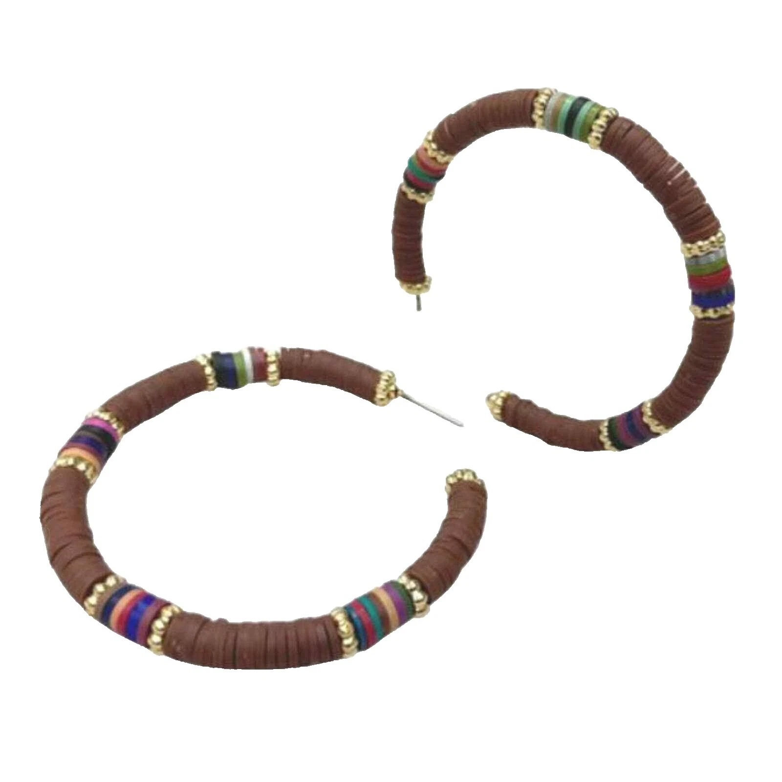 Brown Fashion Hoop Earrings