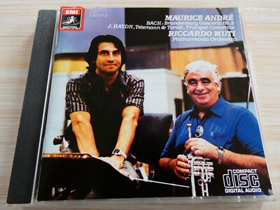 CD JS BACH BRANDENBURG KONZERT MAURICE ANDRE RICCARDO MUTI 1985
