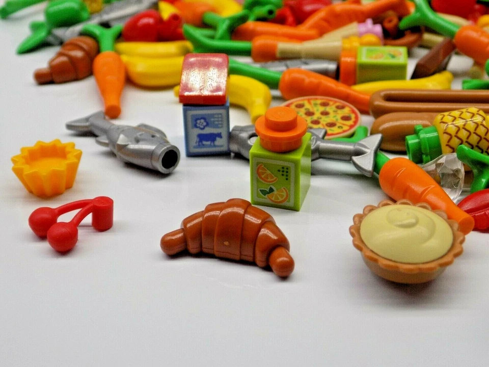 LEGO 50 Piece Minifigs Friends Food Accessories Lot {WASHED} - Image 3 of 4