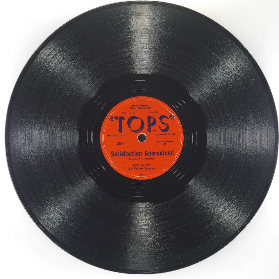 BOB SANDY There Stands The Glass TOPS RECORDS 384 VG+ 78 10"  Country Foto 4 de 4