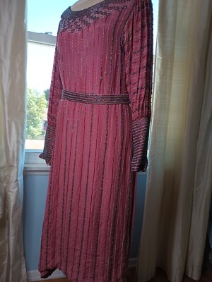 silk 1920's style dresses Multicolored floral silk chiffon 1920s dress with tiered skirt