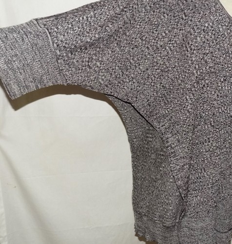 Top Pullover Misook Mujer Gris/Negro Tejido Ala de Murciélago Manga Capa Drapeada 2X - Imagen 8 de 9