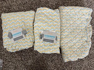 Land of Nod Elemenopee Baby 2 Crib Fitted & 1 quilted changing pad- VGUC