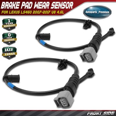 2x Front Driver & Passenger Brake Pad Wear Sensor for Lexus LS460 2007-2017 4.6L