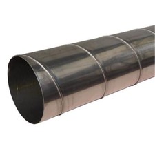 Tubo avvolgitubo tondo in acciaio inox V2A Ø80mm - 315mm