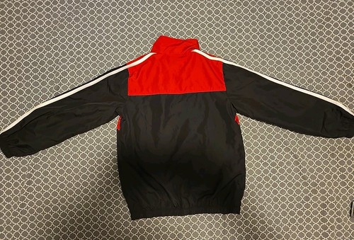 Adidas Youth Windbreaker Light Track Jacket• Boys Size 7•Red/Black/White - Picture 6 of 8