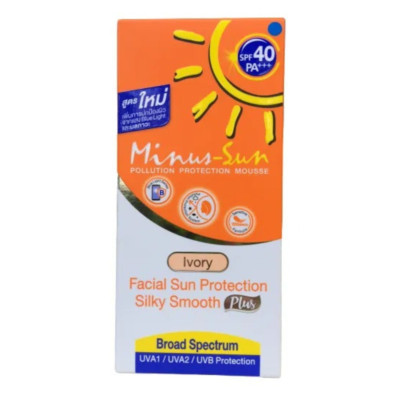 Sun Minus Sol Facial Protection SPF40 Ivory Oil Control Smooth Broad Spectrumgx3