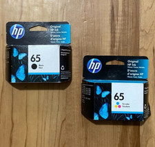 Lot of 2  Original HP 65 Ink Cartridges Black  Tri-Color NEW IN BOX  Sealed