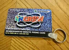 HTF N Crew Nintendo 64 N64 Promotional Membership Card/ 10-Min Phone Card J6