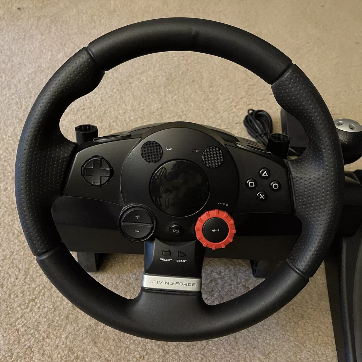 Leather Playstation Logitech Driving Force GT Racing Steering Wheel And  Pedals Brand New