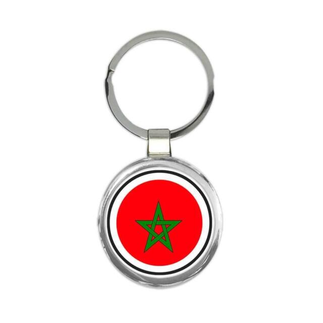 Gift Keychain : Morocco Flag Never Underestimate The Power Moroccan Expat