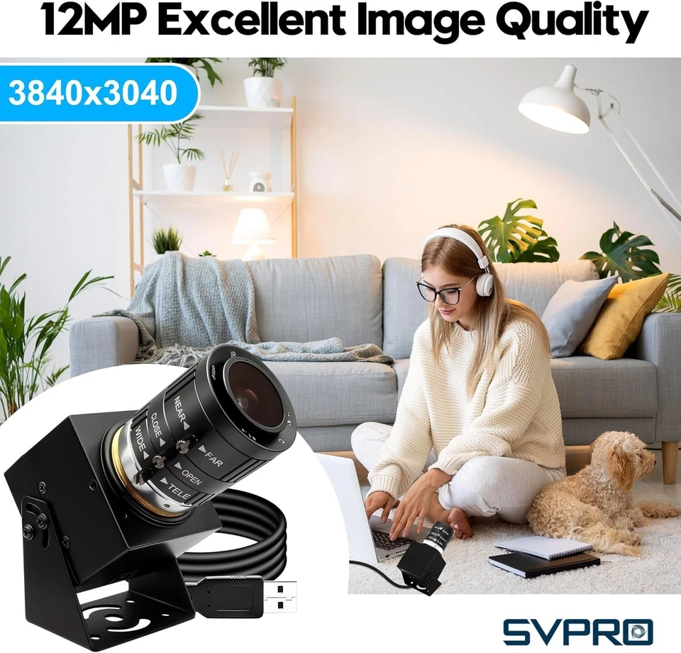 Versatile 12MP USB Camera with Optical Zoom for Video, Inspections, and More - Image 4 of 4