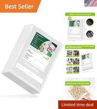 Microwave Safe Vacuum Sealer Bags - 100 Pack 6" x 10" for Easy Food Preservation