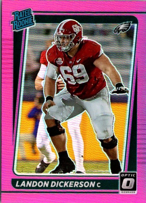 Landon Dickerson Panini Donruss #P305 Optic Preview-Pink