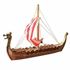 Resin Boat Ornament Detailed Craftsmanship Nordic Ship Reproduction Easy To