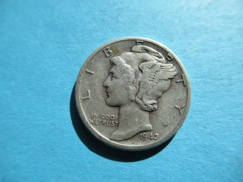 1942-P Mercury Silver Dime VG Free Shipping r