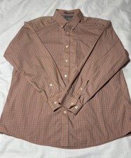 Eddie Bauer Wrinkle Free Plaid Button Down Shirt Men s Size L Cotton
