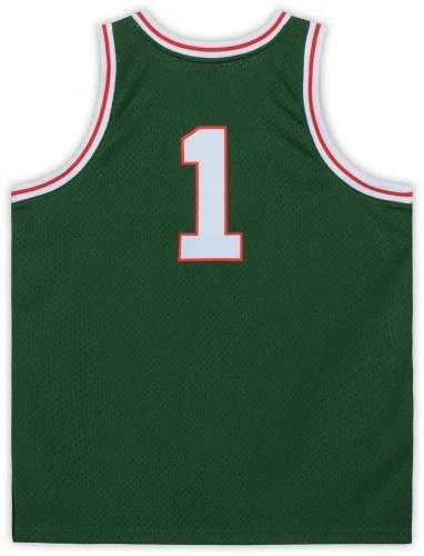Oscar Robertson Milwaukee Bucks Autographed Mitchell & Ness Green Replica Jersey - Image 4 of 4