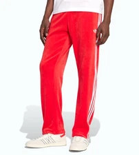 NEW MENS ADIDAS ORIGINALS SUPERSTAR TREFOIL VELOUR PANTS ~ SIZE MEDIUM #JX1554