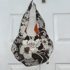 Roxy  Purse Bag Brown Floral Pattern Slouchy ...