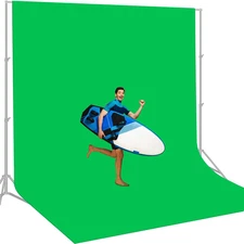 Aimosen 12 X 10 FT Large Green Screen Backdrop for Photography, Greenscreen Back