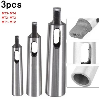 3PCS For Morse Taper Adapter Cone Sleeve MT1,MT2,MT3,MT4 Reduce Drill Sleeve