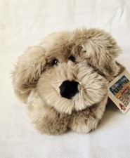 Animal Alley Toys R Us Tan Puppy Dog Plush Brown Fluffy Lying Commonwealth NWT